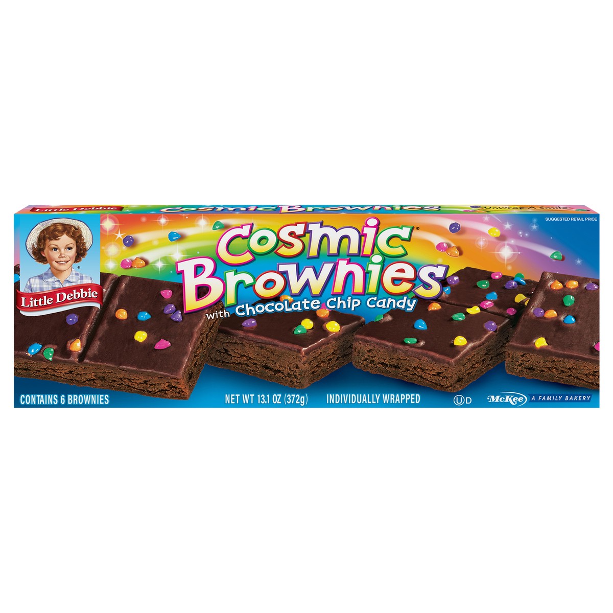 slide 4 of 13, Little Debbie Snack Cakes, Little Debbie Family Pack COSMIC  Brownies, 6 ct