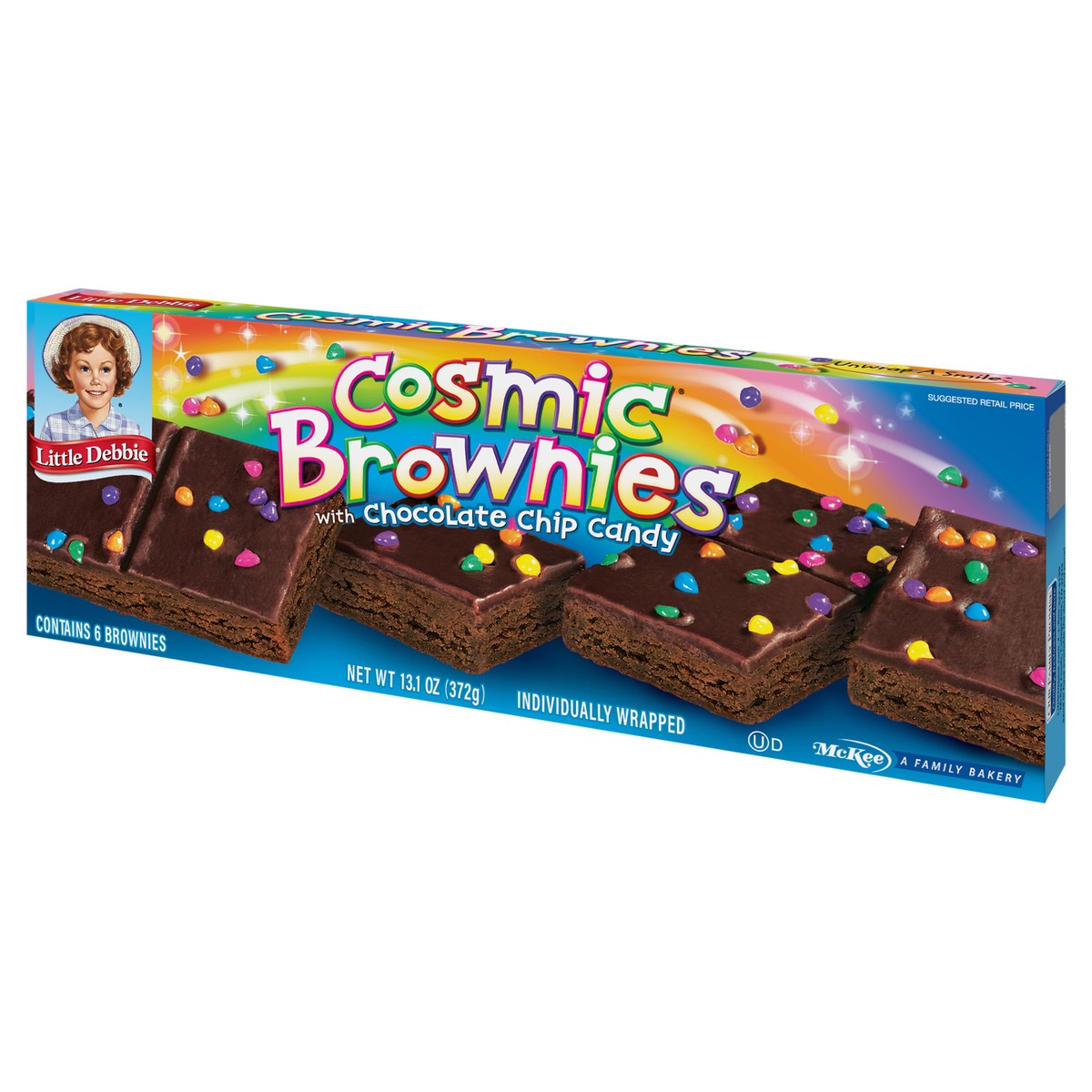 slide 2 of 13, Little Debbie Snack Cakes, Little Debbie Family Pack COSMIC  Brownies, 6 ct