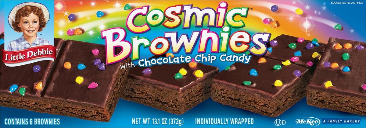 slide 9 of 13, Little Debbie Snack Cakes, Little Debbie Family Pack COSMIC  Brownies, 6 ct