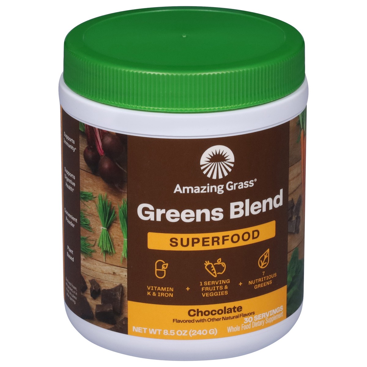 slide 8 of 13, Amazing Grass Superfood Chocolate Greens Blend 8.5 oz, 8.5 oz