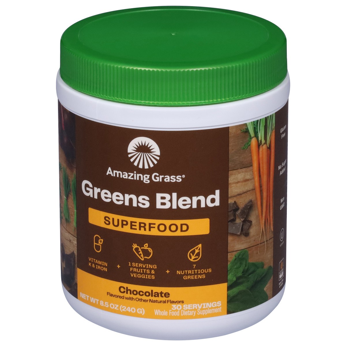 slide 10 of 13, Amazing Grass Superfood Chocolate Greens Blend 8.5 oz, 8.5 oz