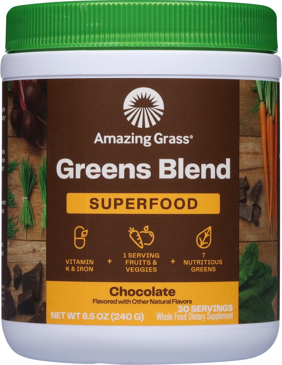 slide 4 of 13, Amazing Grass Superfood Chocolate Greens Blend 8.5 oz, 8.5 oz