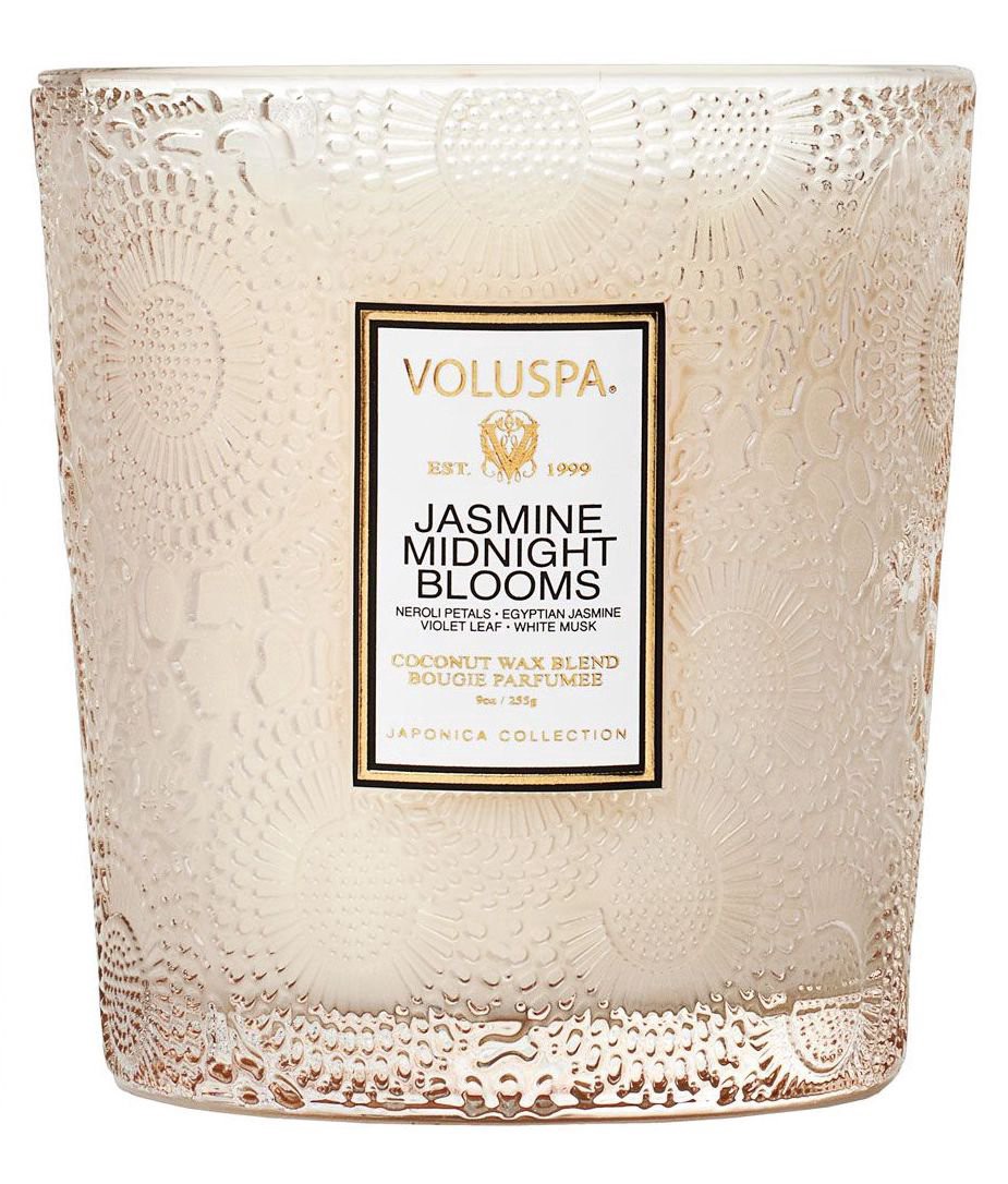 slide 1 of 1, Voluspa Jasmine Midnight Blooms Candle, 9 oz