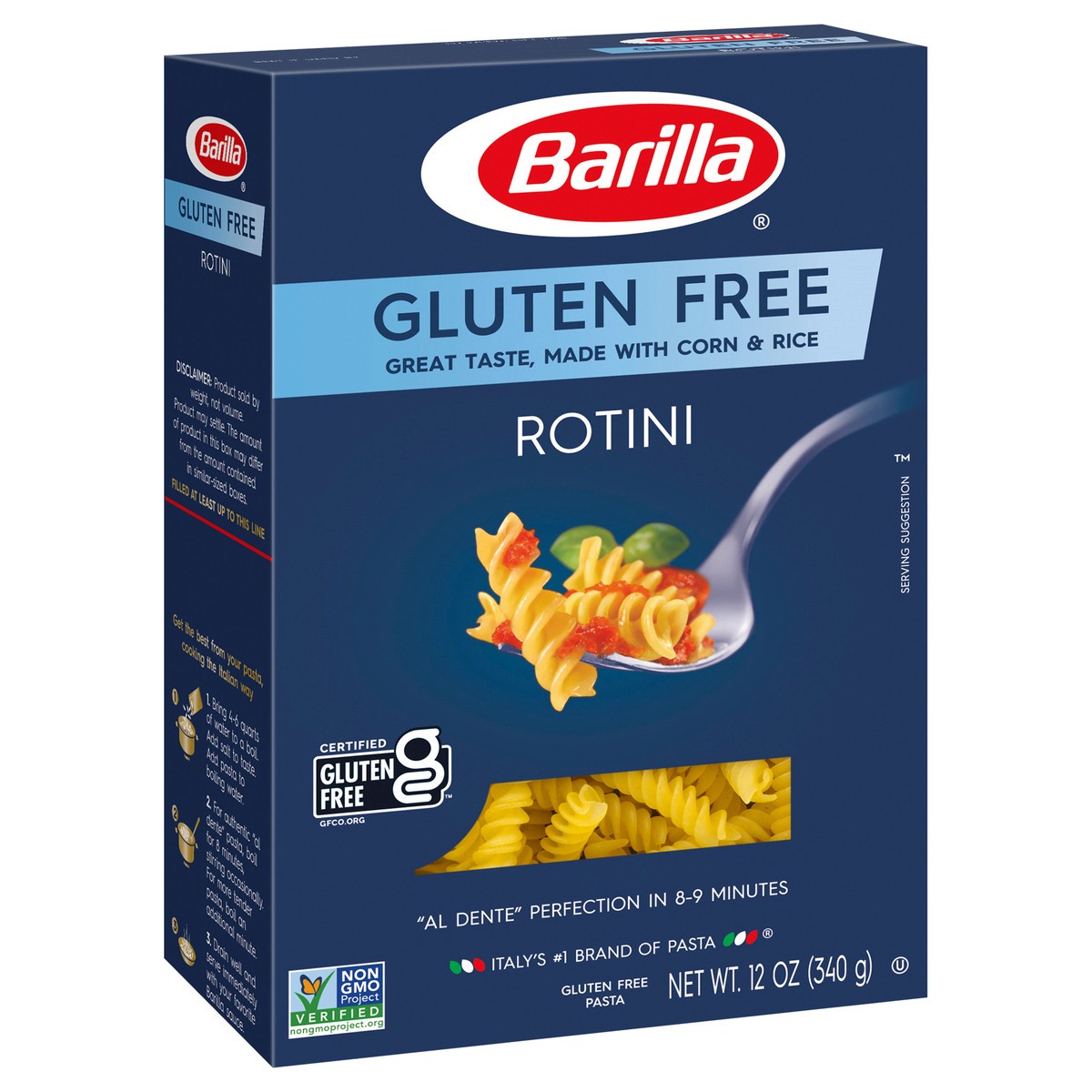 slide 2 of 9, Barilla Gluten Free Rotini Pasta, 12 oz