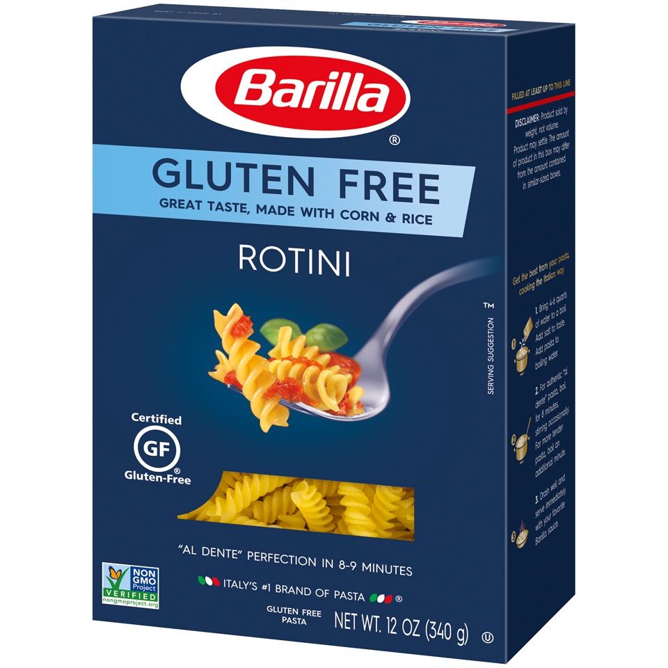 slide 4 of 8, Barilla Gluten Free Rotini Pasta, 12 oz