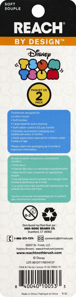 slide 6 of 9, REACH Toothbrushes 2 ea, 2 ct