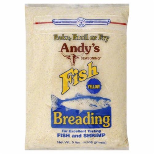 slide 1 of 5, Andy's Seasoning Breading, Fish, Yellow, 5 lb