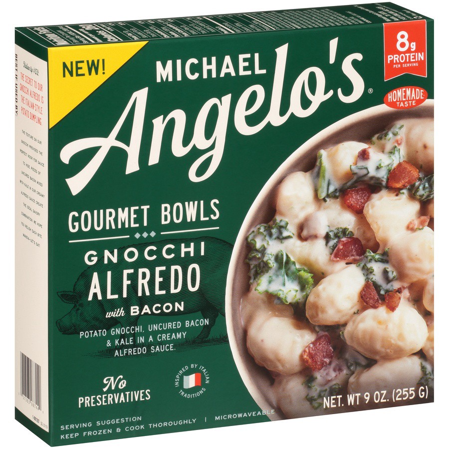 slide 7 of 8, Michael Angelo's Gnocchi Alfredo with Bacon Kale, 9 oz