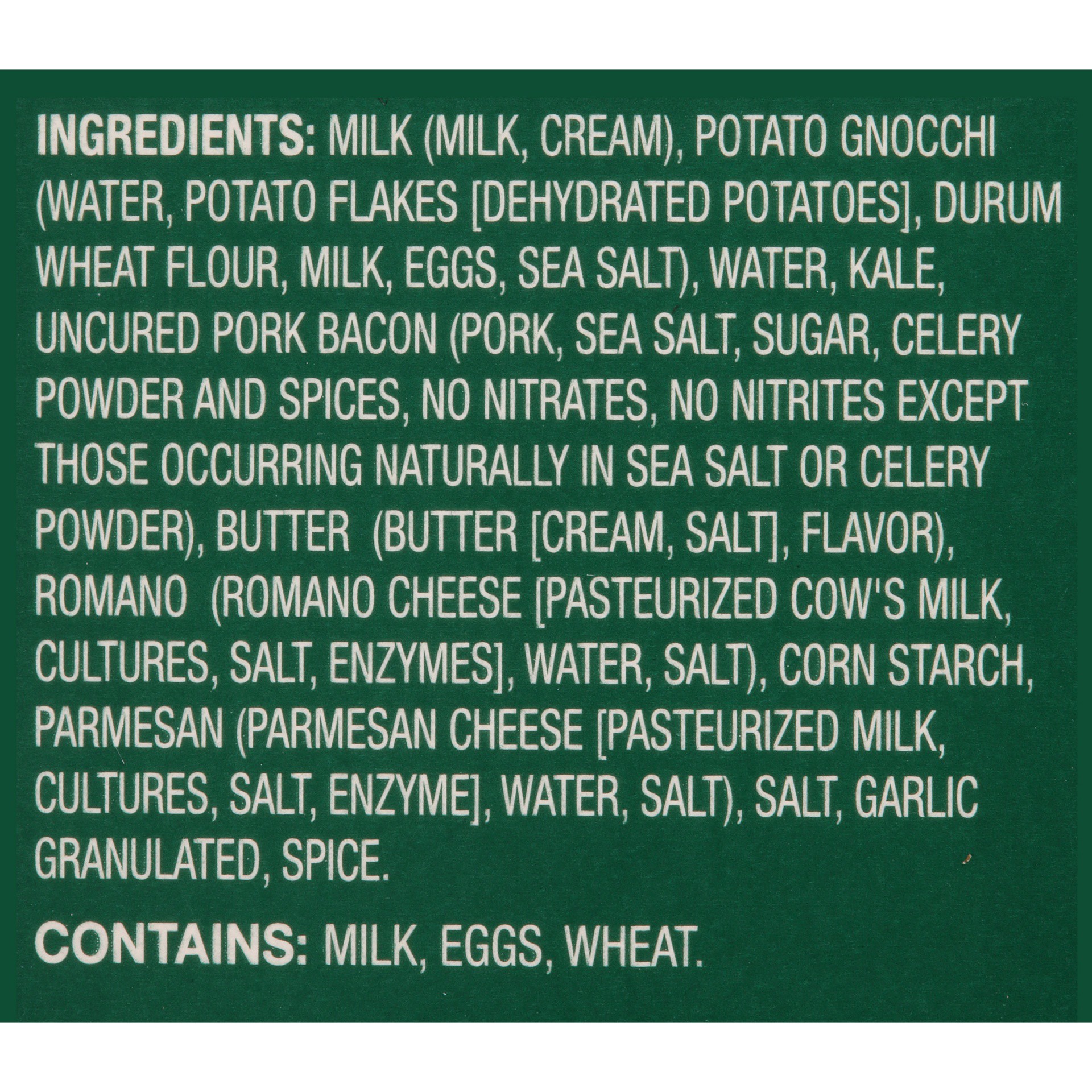 slide 8 of 8, Michael Angelo's Gnocchi Alfredo with Bacon Kale, 9 oz