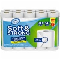slide 1 of 1, Kroger Home Sense Soft Strong Double Roll Bath Tissue, 30 ct
