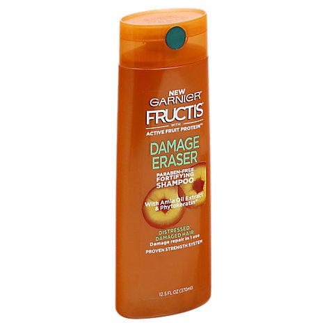 slide 1 of 1, Garnier Fructis Shampoo Damage Eraser With Amla Oil Extract & Phytokeratin, 12.5 fl oz