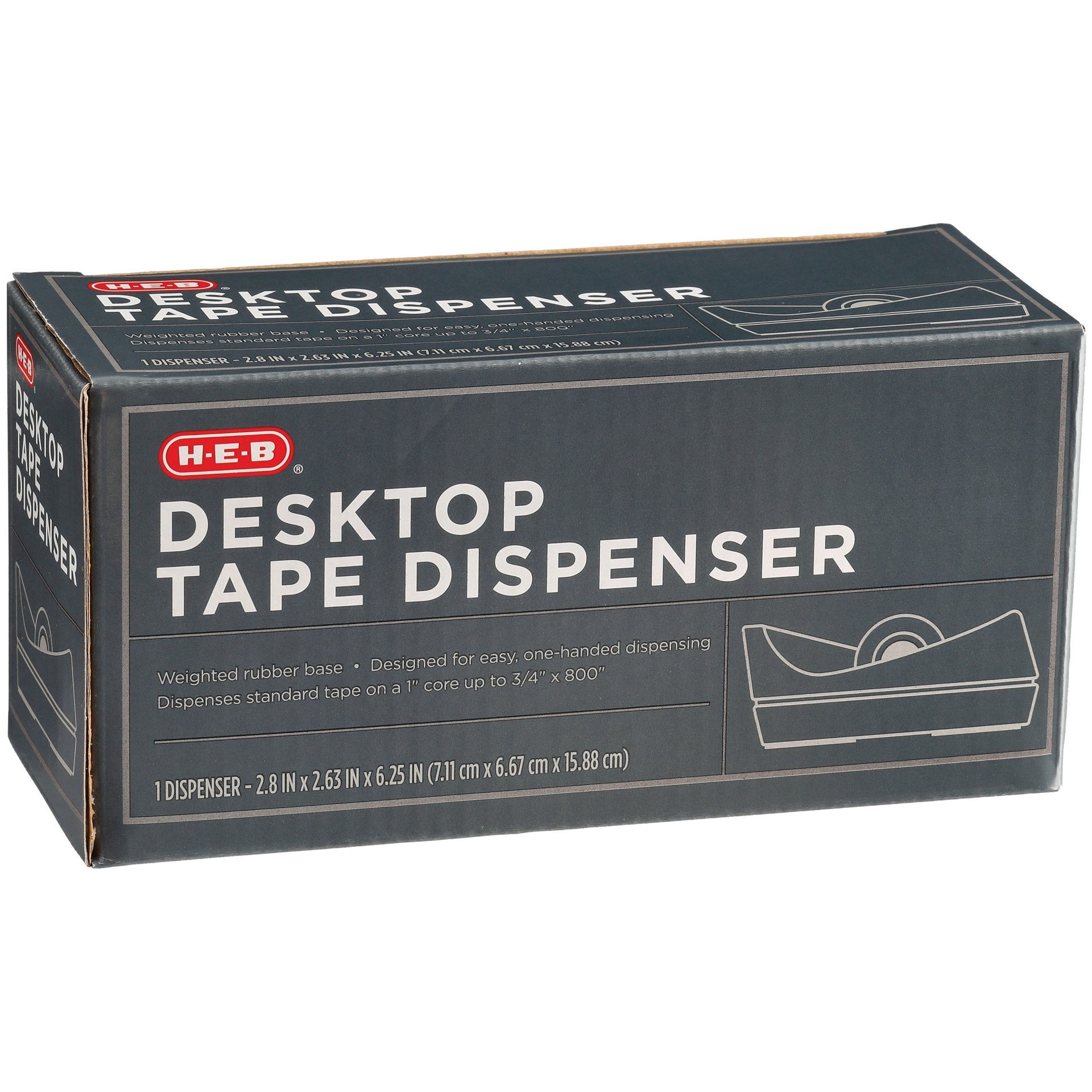 slide 1 of 1, H-E-B Black Tape Dispenser, 1 ct