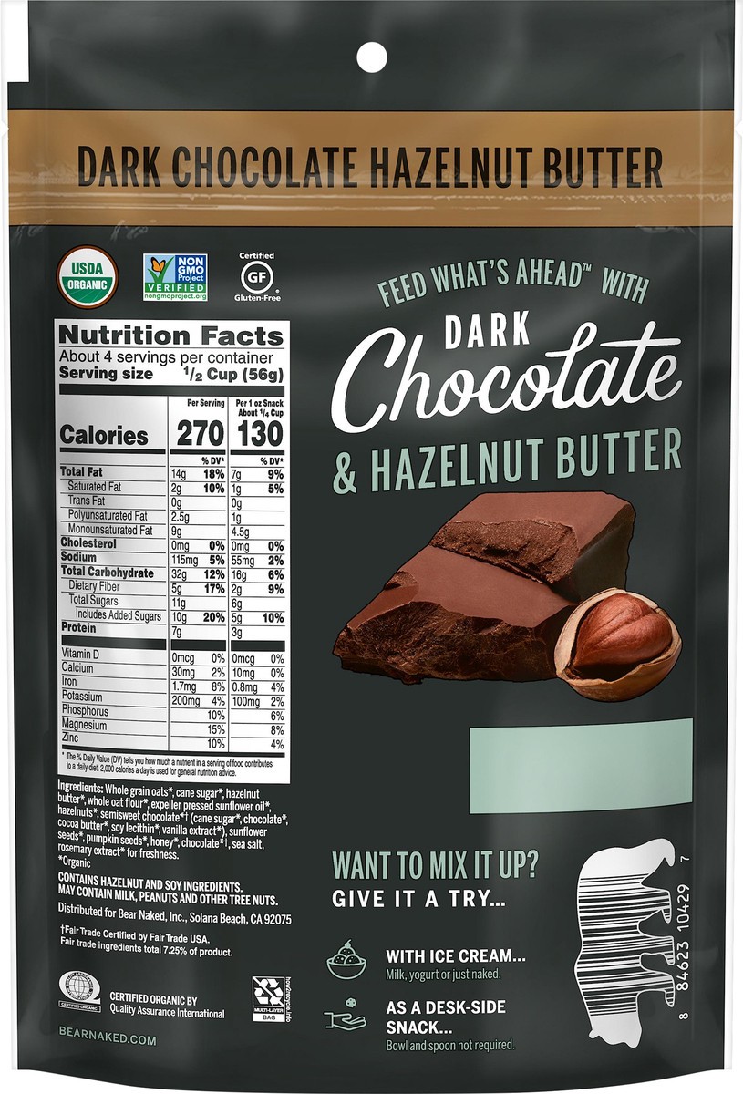 slide 5 of 6, Bear Naked Granola Cereal, Dark Chocolate Hazelnut Butter, 8.6 Oz, Bag, 8.6 oz