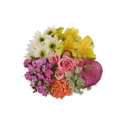 Bloom Haus Ruffle Bouquet - Hot Pink / Green / Purple