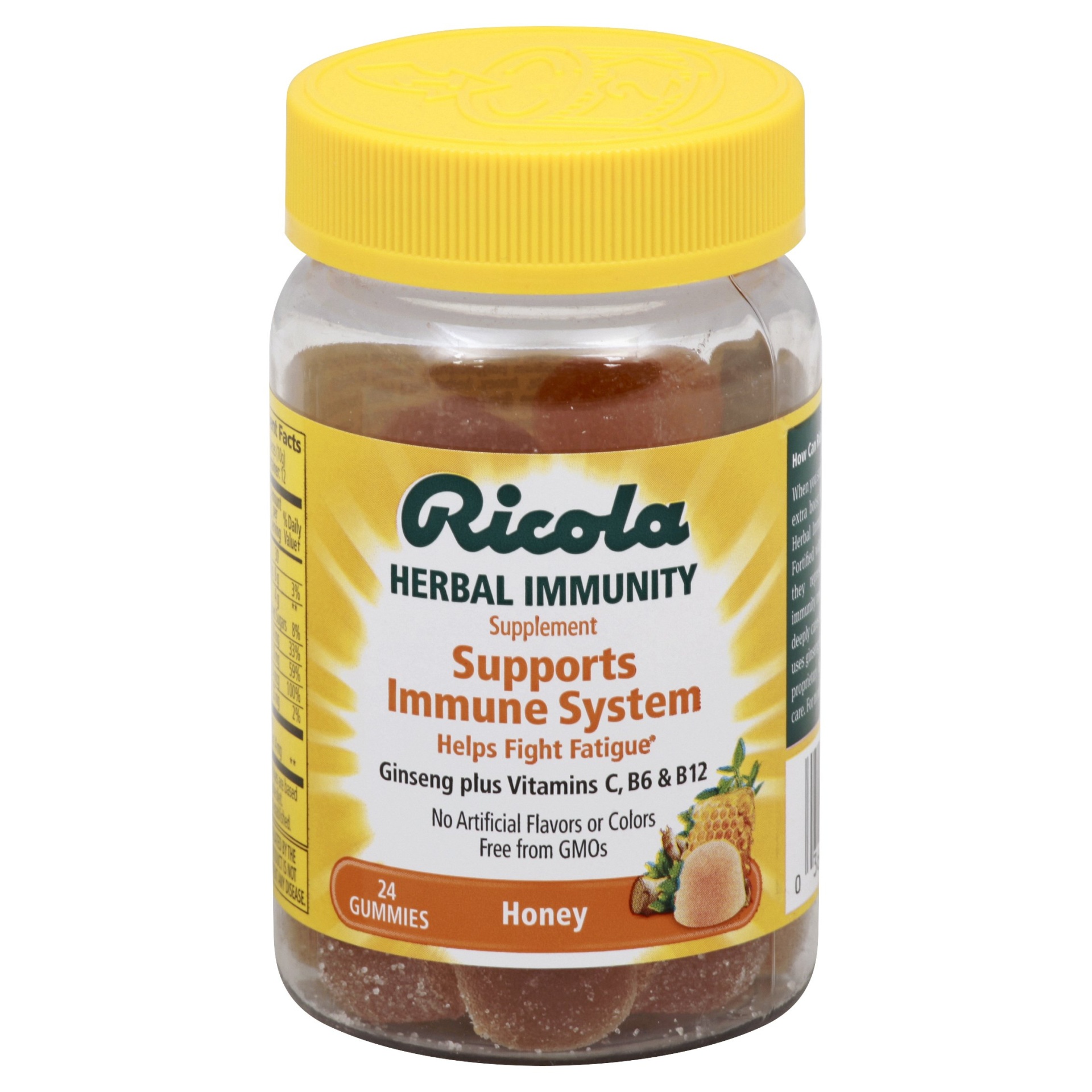 slide 1 of 5, Ricola Herbal Immunity Honey Gummy, 24 ct
