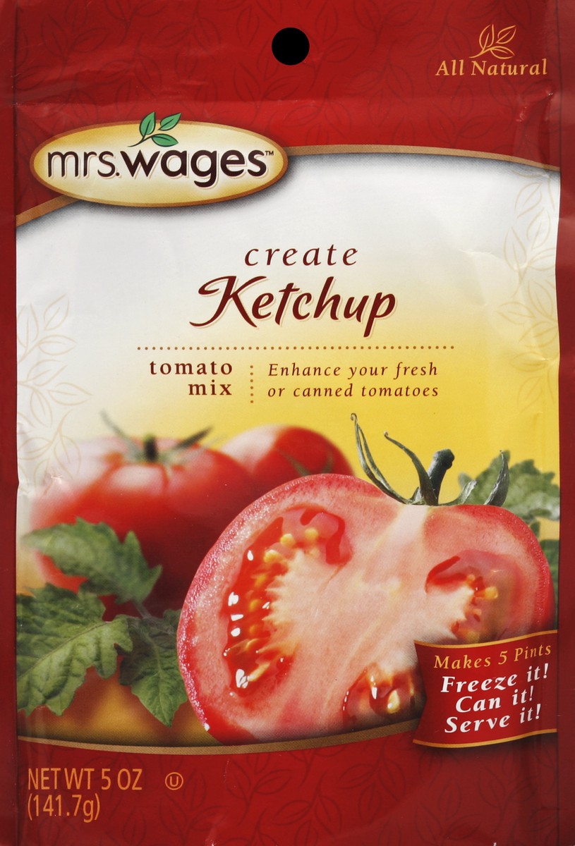 slide 3 of 3, Mrs. Wages Create Ketchup Tomato Mix, 5 oz