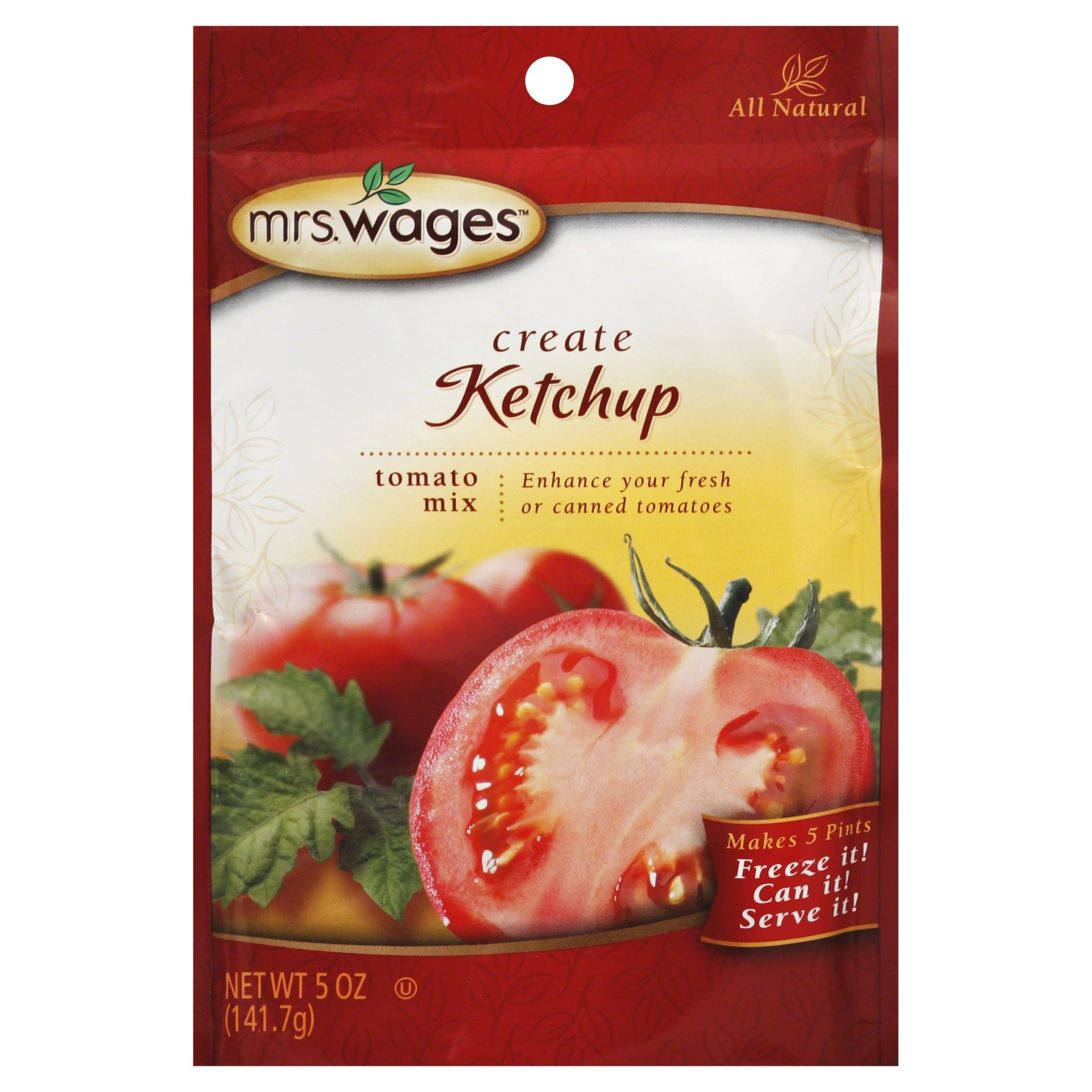 slide 1 of 3, Mrs. Wages Create Ketchup Tomato Mix, 5 oz