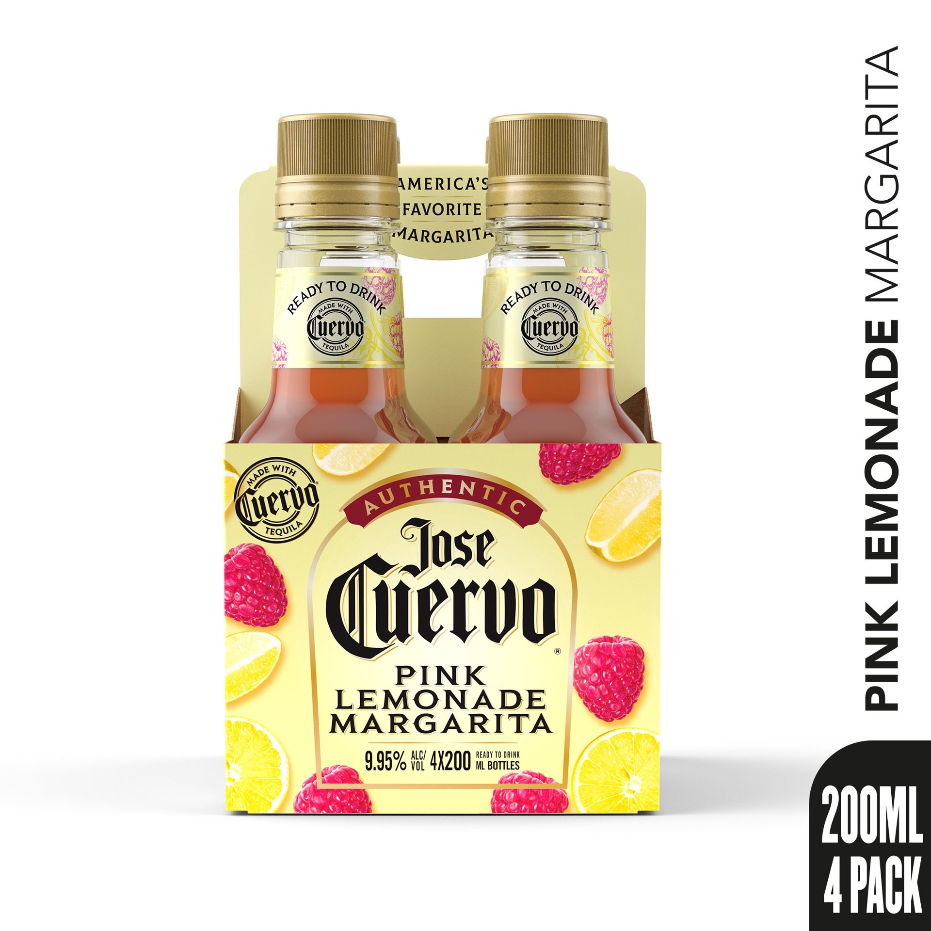 slide 3 of 5, Jose Cuervo Authentic Margarita Pink Lemonade Ready to Drink Cocktail - 200 ml, 4 ct; 200 ml
