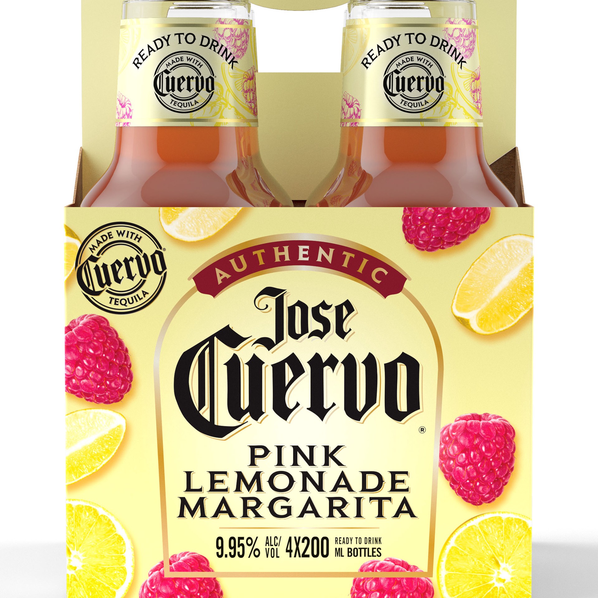slide 2 of 5, Jose Cuervo Authentic Margarita Pink Lemonade Ready to Drink Cocktail - 200 ml, 4 ct; 200 ml