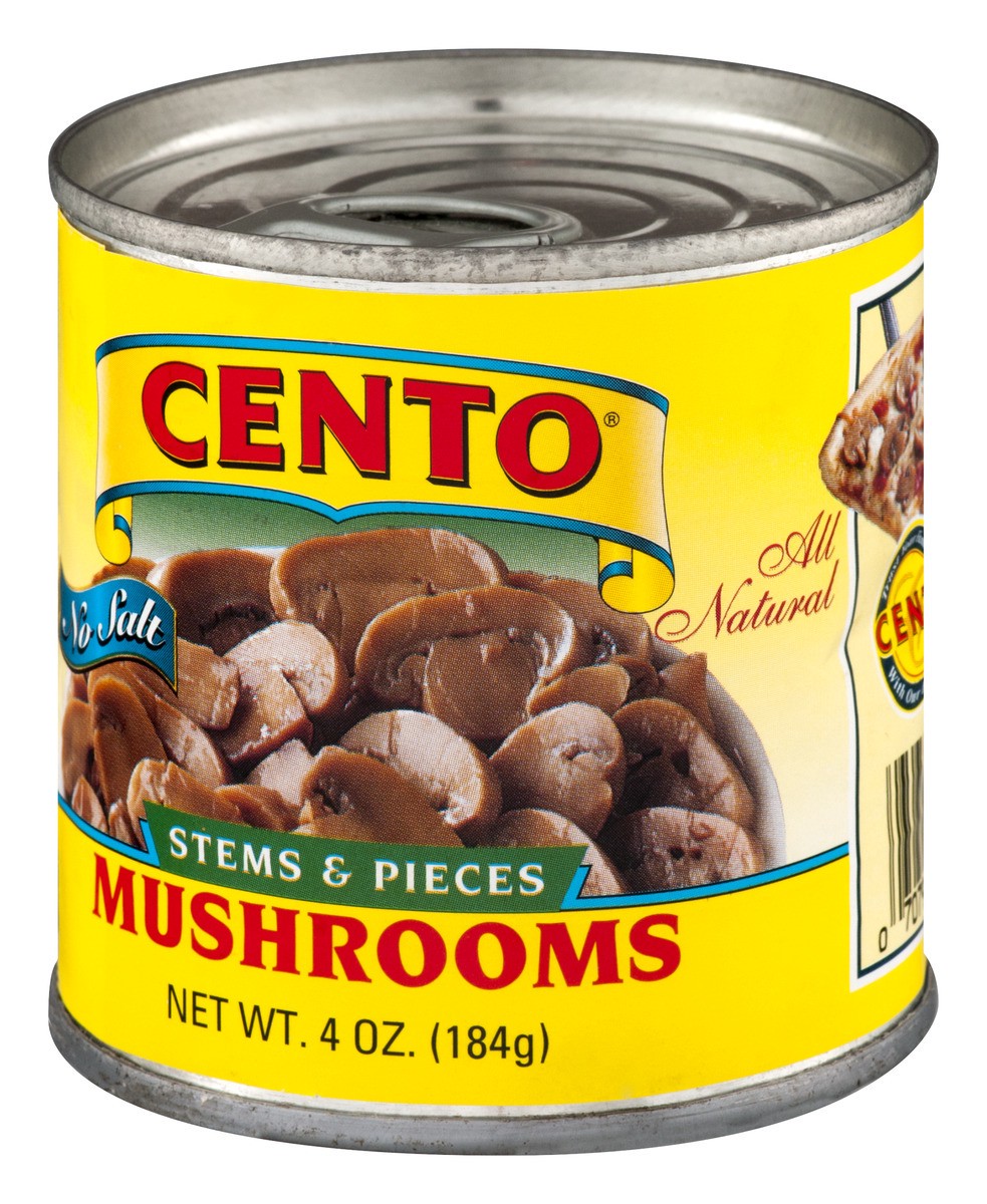 slide 4 of 9, Cento Mushrooms - Stems And Pieces, 4 oz