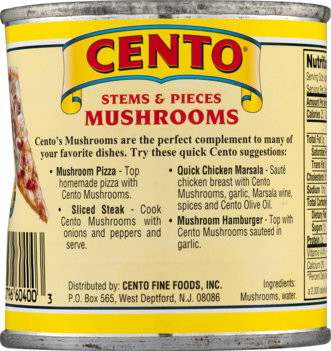 slide 9 of 9, Cento Mushrooms - Stems And Pieces, 4 oz