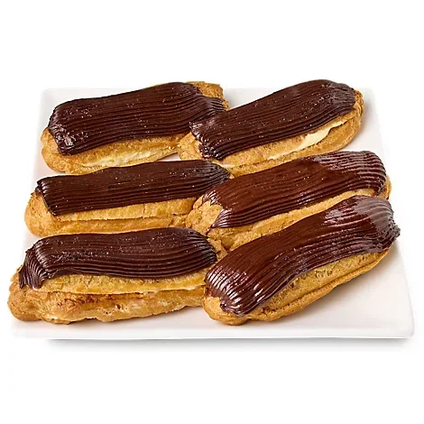 slide 1 of 1, Bavarian And Vanilla Whip Eclairs 6 Count - EA, 1 ct