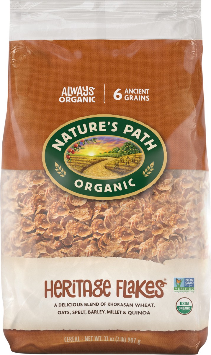 slide 2 of 3, Nature's Path Organic Heritage Flakes Cold Cereal 32oz EcoPac Bag, 32 oz