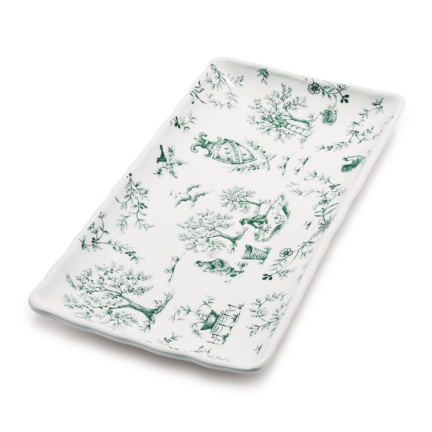 slide 1 of 1, Sur La Table Toscana Rectangular Platter, Green, 1 ct