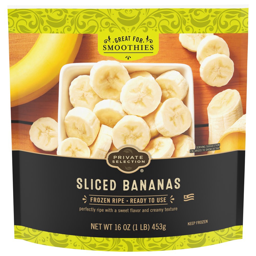 slide 2 of 2, Private Selected Frozen Sliced Bananas, 16 oz