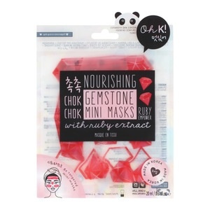 slide 1 of 1, Oh K! Chok Chok Ruby Gem Mini Masks, 8 ct