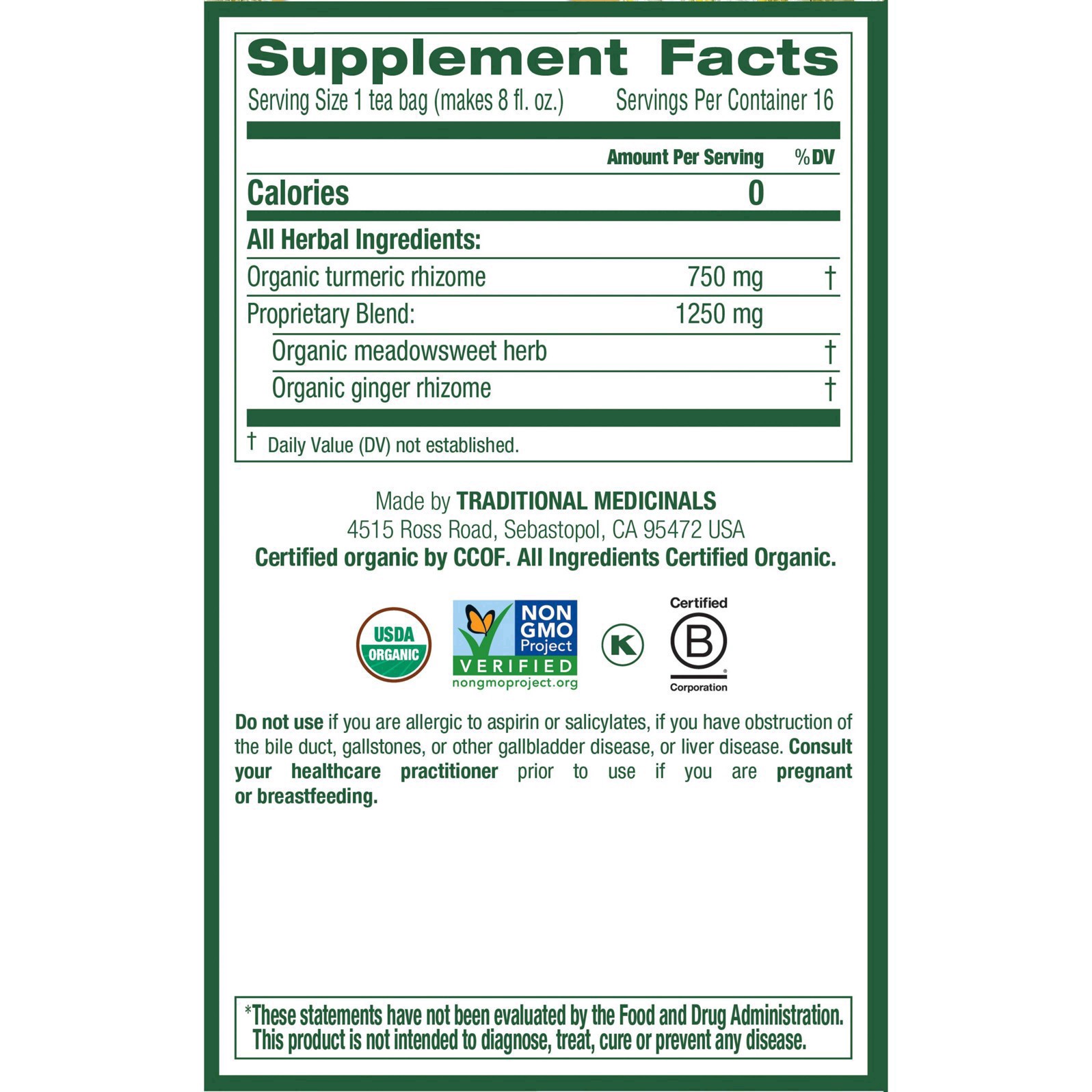 slide 28 of 49, Traditional Medicinals Turmeric & Ginger, 16 ct