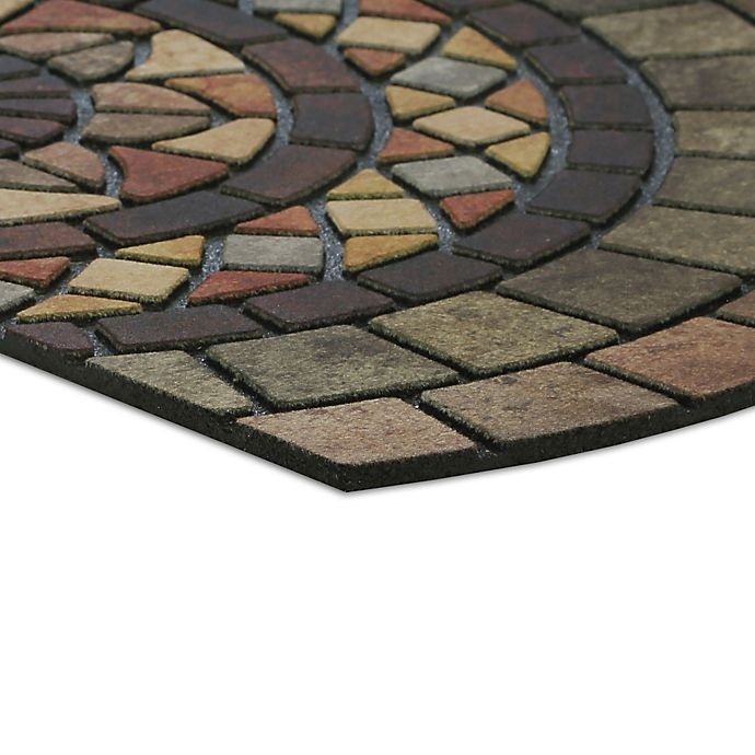 slide 2 of 3, Mohawk Home MohawkHome Mosaic Mythos Recycled Rubber Slice Door Mat, 23 in x 35 in