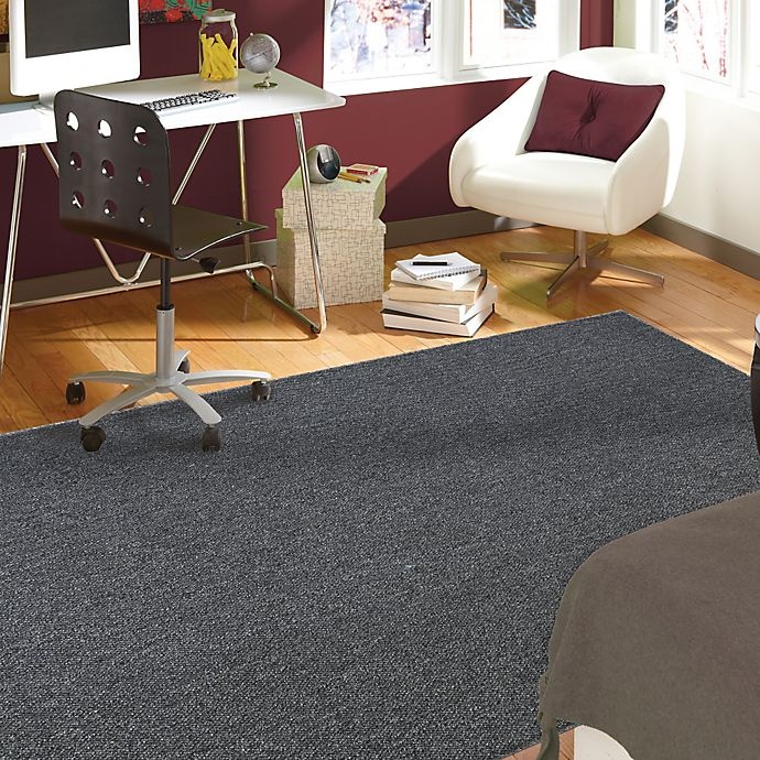 slide 2 of 4, Mohawk Home Back to College Lockstitch Area Rug - Charcoal, 5 ft x 7 ft