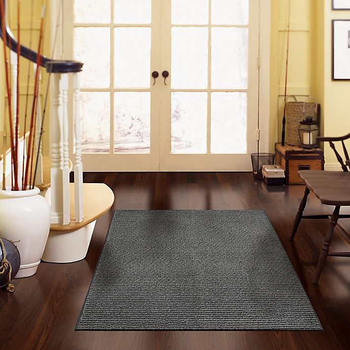 slide 3 of 6, Mohawk Home Pin Stripe Washable Accent Rug - Grey, 2 ft 5 in x 3 ft 8 in