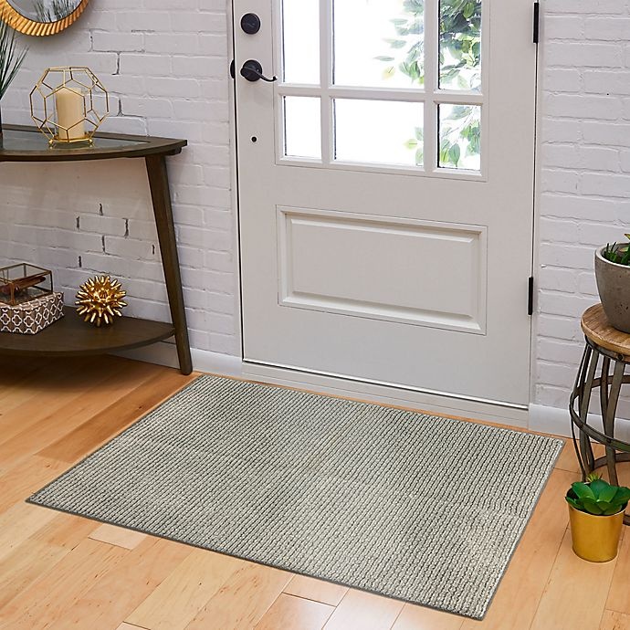 slide 4 of 6, Mohawk Home Pin Stripe Washable Accent Rug - Grey, 2 ft 5 in x 3 ft 8 in