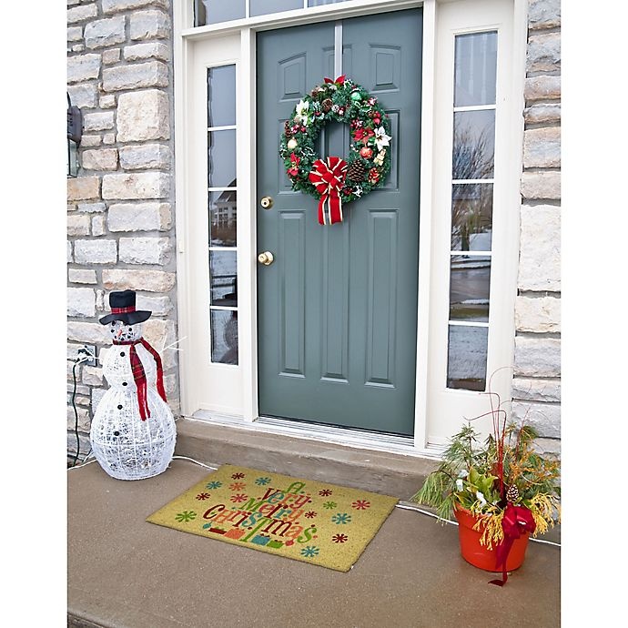 slide 4 of 4, Mohawk Home Very Merry Christmas 18 x 30'' Coir Door Mat'', 18 in x 30 in