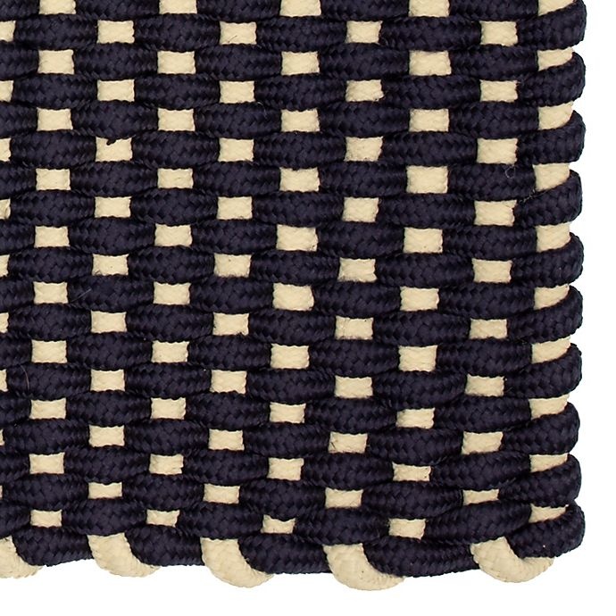 slide 3 of 4, Mohawk Home Nautical Rope Door Mat - Navy, 18 in x 30 in