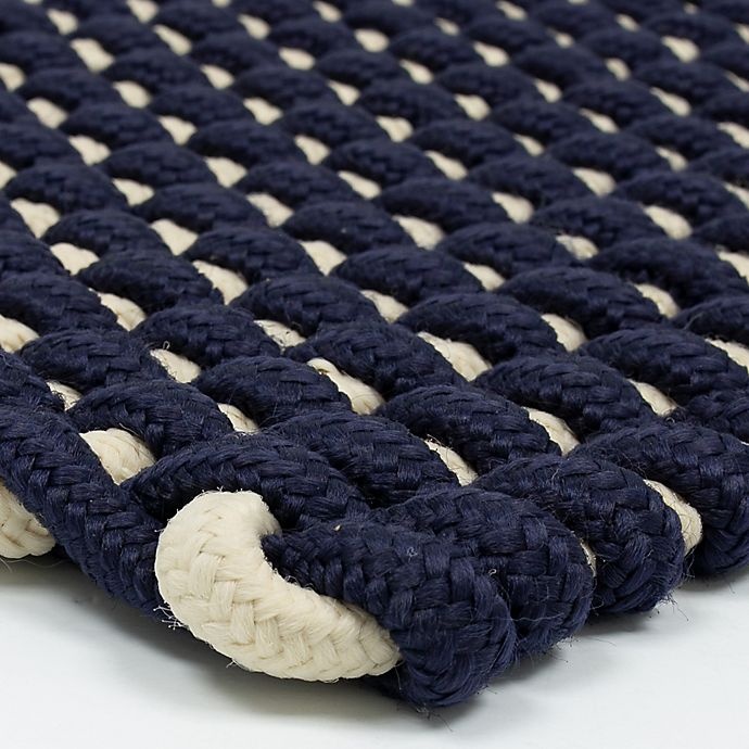 slide 4 of 4, Mohawk Home Nautical Rope Door Mat - Navy, 18 in x 30 in