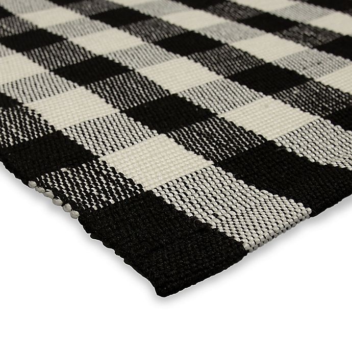 slide 3 of 4, Mohawk Home Gingham Door Mat - Black/White, 1 ct