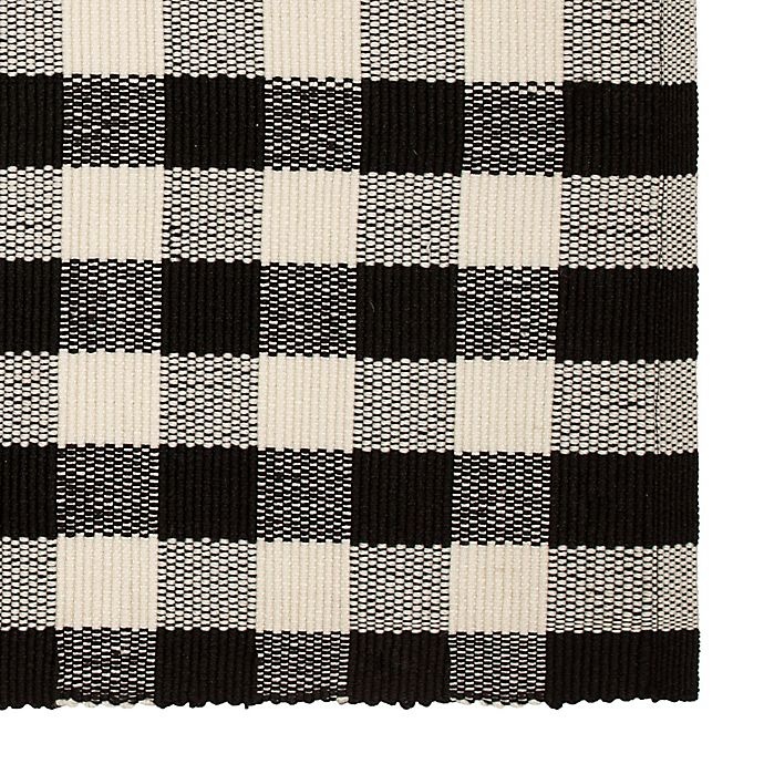 slide 4 of 4, Mohawk Home Gingham Door Mat - Black/White, 1 ct