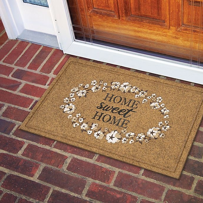 slide 5 of 5, Mohawk Home 18 x 30''''Home Sweet Home'' Door Mat - Tan/White'', 1 ct