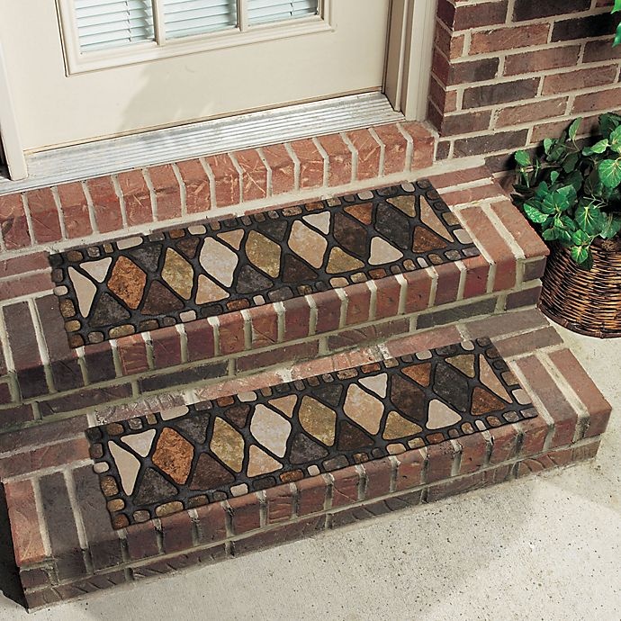 slide 2 of 4, MOHAWK HOME Stone City 35 x 9'' Outdoor Stair Tread - Brown'', 1 ct