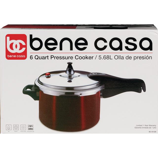 slide 1 of 1, BC Red Aluminum Pressure Cooker, 6qt, 1 ct