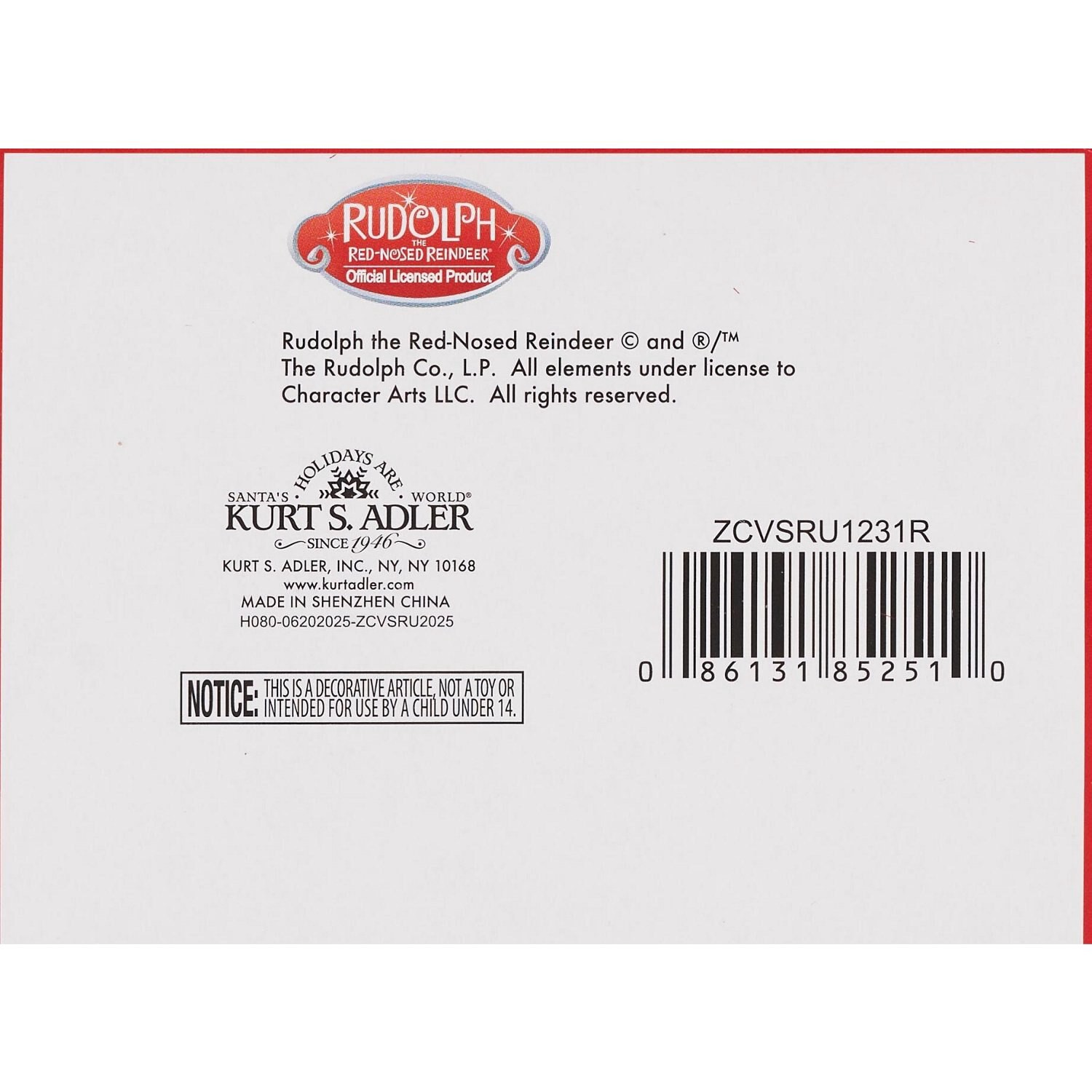 slide 4 of 5, Kurt S. Adler Rudolph The Red-Nosed Reindeer Bumble Christmas Ornament, 1 ct