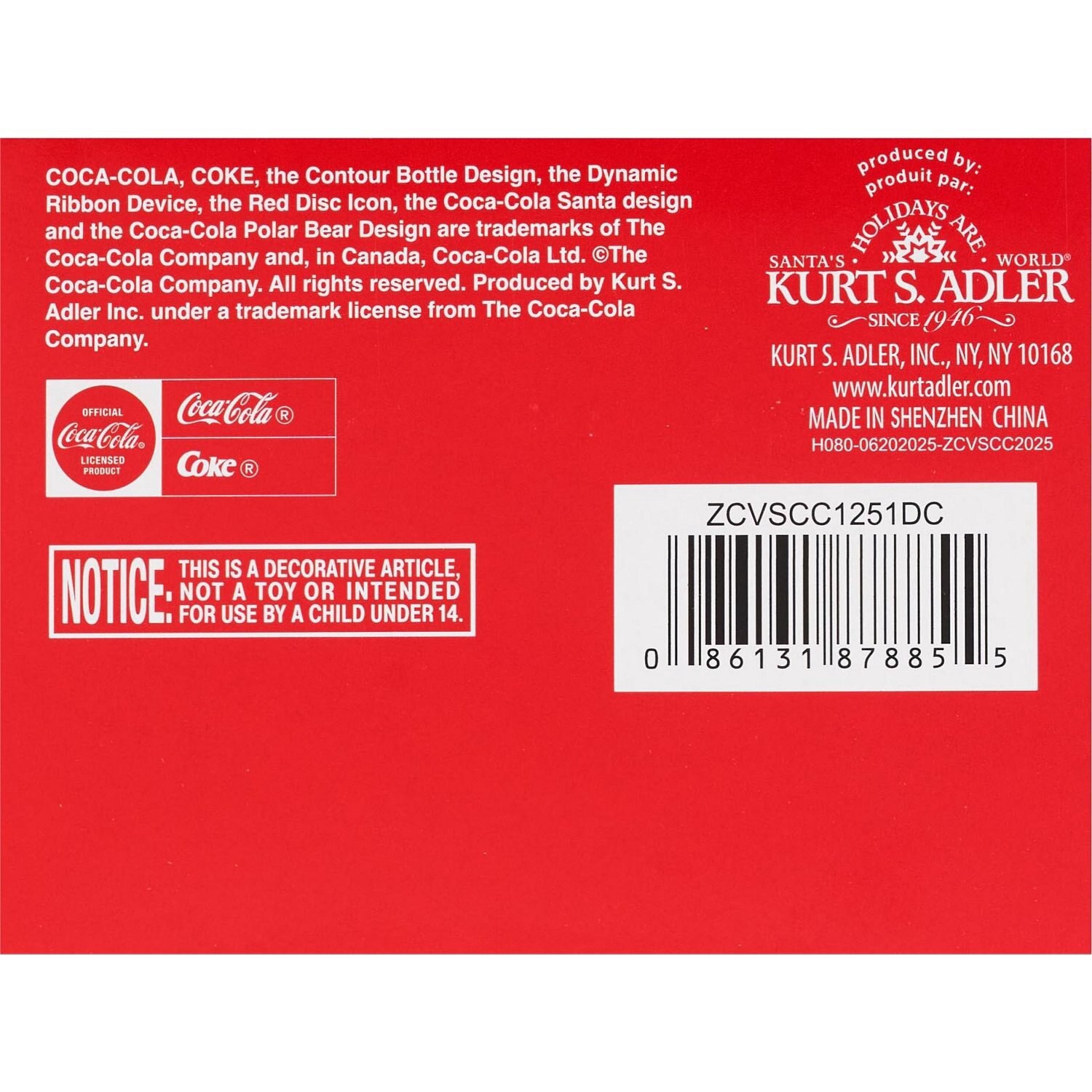 slide 2 of 5, Coca-Cola Diet Coca-Cola Can Christmas Ornament, 1 ct