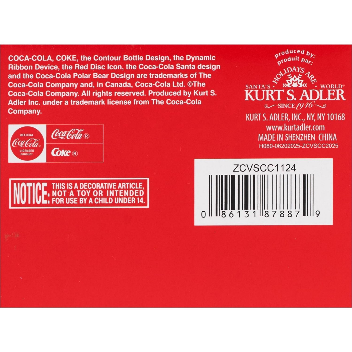 slide 2 of 3, Coca-Cola Can Christmas Ornament, 1 ct