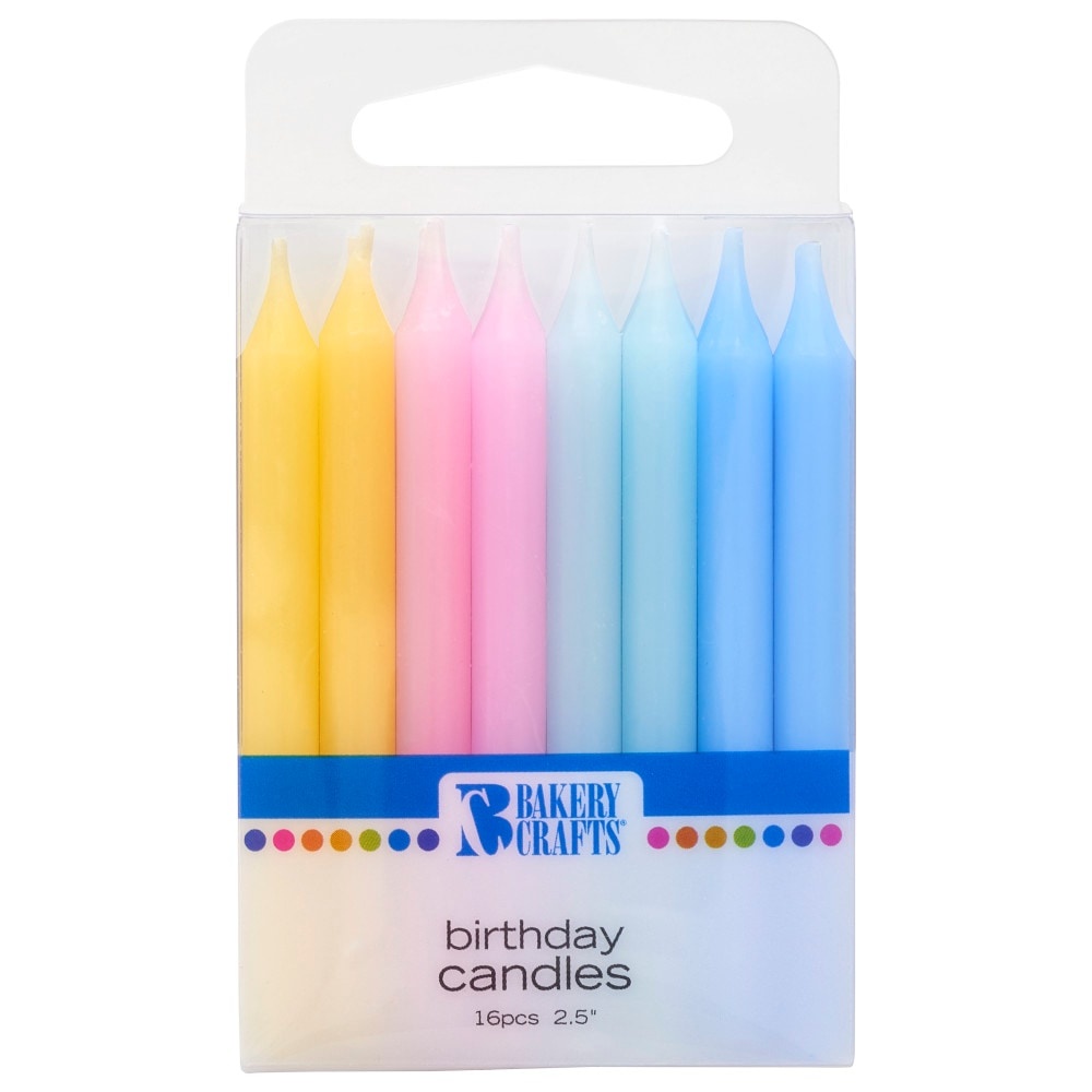 slide 1 of 1, Bakery Crafts Birthday Candles 16 Count, 2.5 in