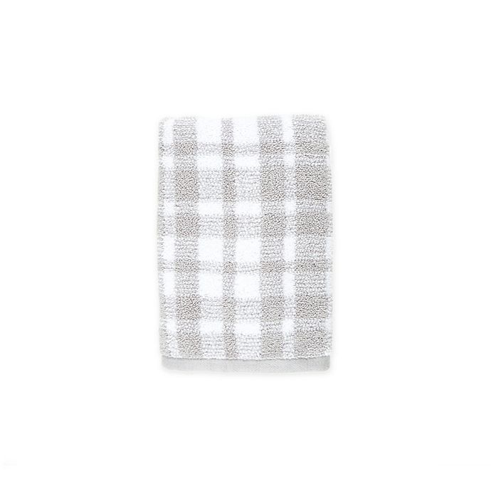 slide 1 of 1, Winter Wonderland Xmas Plaid Hand Towel - Nickel, 1 ct