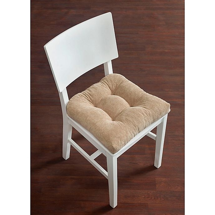 slide 4 of 4, Arlee Home Fashions Delano Memory Foam Chair Pad - Light Taupe, 2 ct