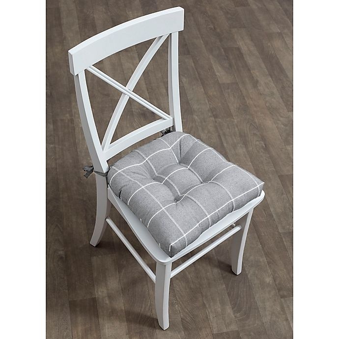 slide 4 of 6, Arlee Home Fashions Essentials Highland Chair Pad - Charcoal, 1 ct